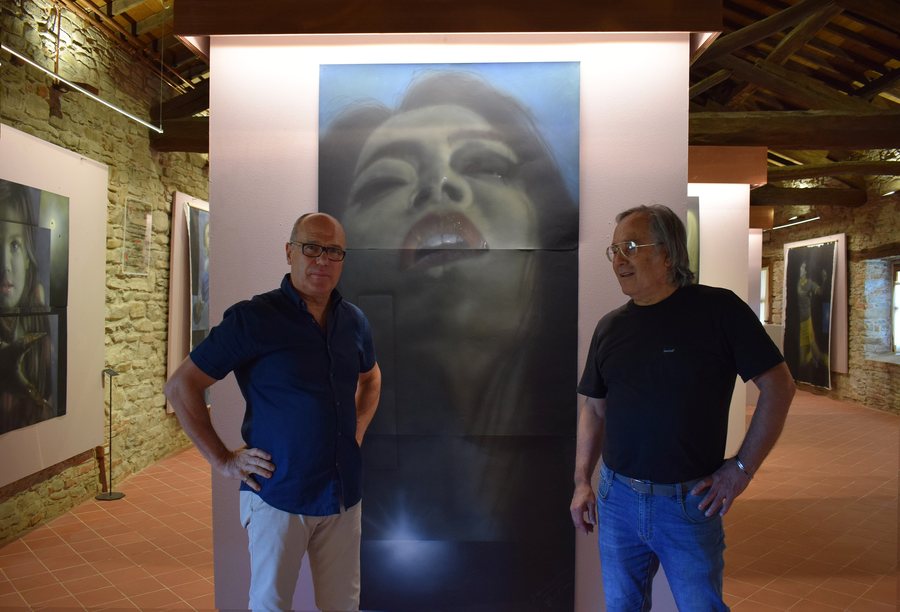 File:Lo storico dell'arte Giordano Berti e il pittore Massimo Berruti a Monastero Bormida (Asti - Piemonte - Italia).jpg