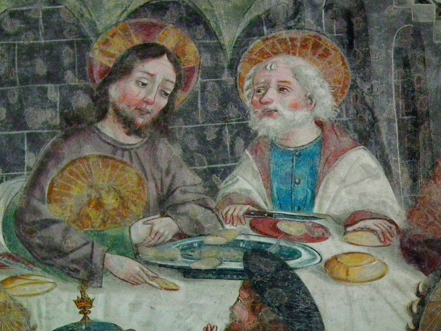 File:Valdaora di Mezzo-Mitterolang, San Egidio, frescos last supper 003.JPG